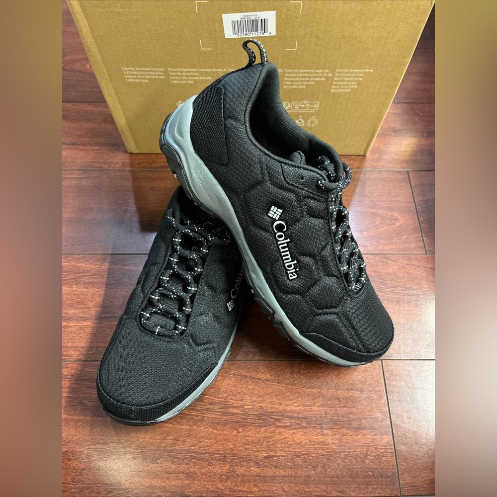 Mens 11 Columbia Firecamp Remesh Shoe Black Trail Run Hiking Sneaker Mesh New